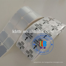 Polyester-PET-Etiketten aus synthetischem Silber mit Klebeetiketten für Barcode-Drucker